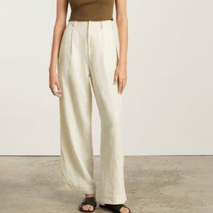Everland- The Linen Way-High Drape Pant- Size 8